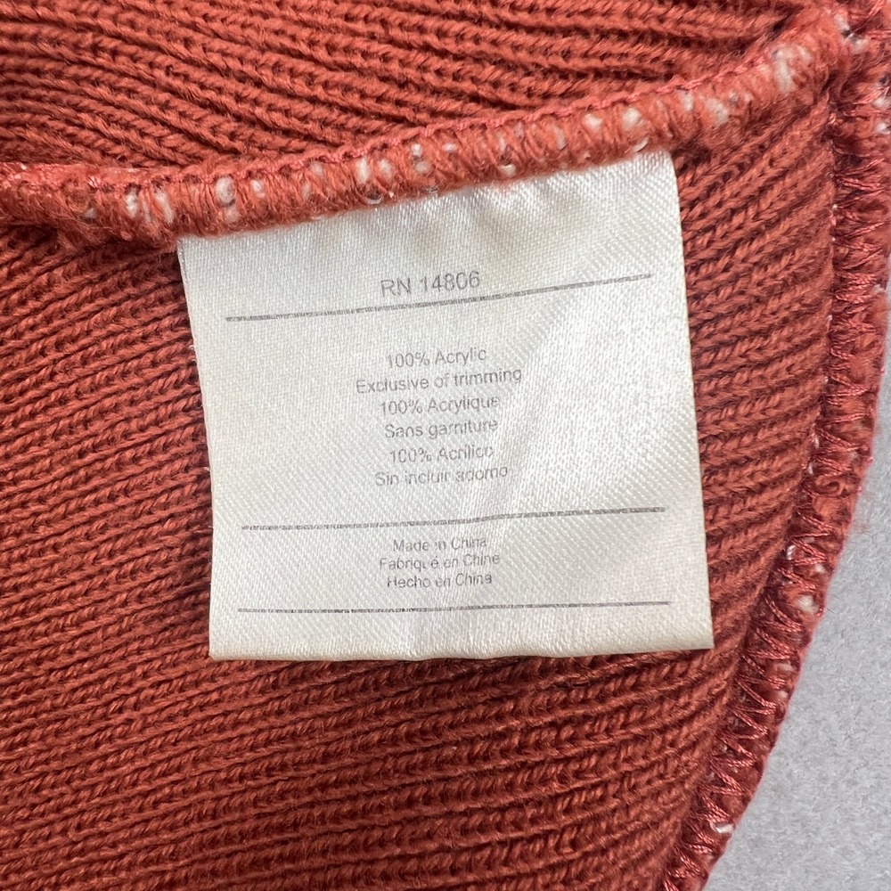 Carhartt Beanie Hat AOP Cream Orange Logo Knit Winter Streetwear RARE Collectors - Picture 4 of 12
